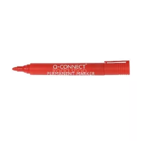 Marker permanent Q-Connect kerek piros