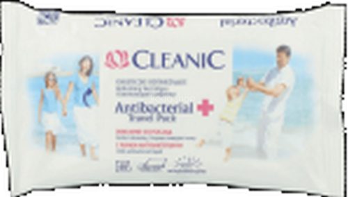 CLEANIC antibakteriális frissítő törlőkendő - Antibacterial Travel pack 40 db