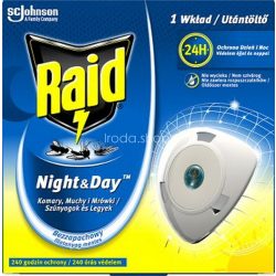   Raid® Night&Day szúnyog- és légyirtó korong készülékhez utántöltő 240 órás