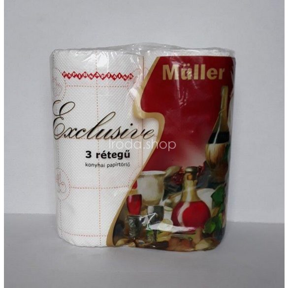 Müller konyhai papírtörlő Exclusive 3 rétegű 2 tekercs