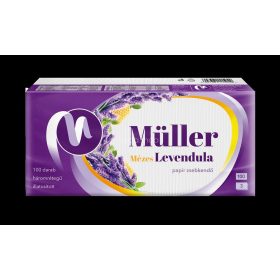 Müller papírzsebkendő 100 db Mézes Levendula 3 rétegű