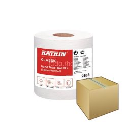   Kéztörlő Katrin Classic M2 2 rétegű fehér 19cm/90m 6DB-OS KARTON ÁR