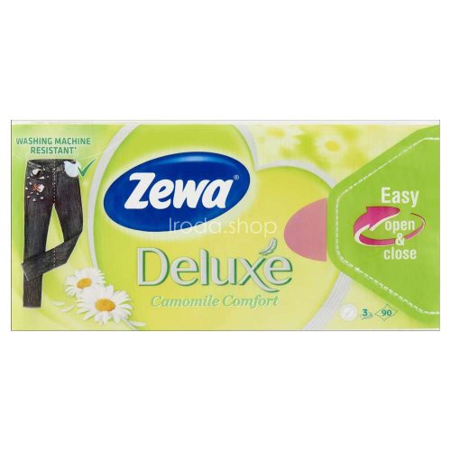 Zewa Deluxe papírzsebkendő 3 rétegű 90 db Camomile Comfort