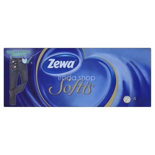 Zewa Softis papírzsebkendő 4 rétegű 10x9 db Classic Illatmentes