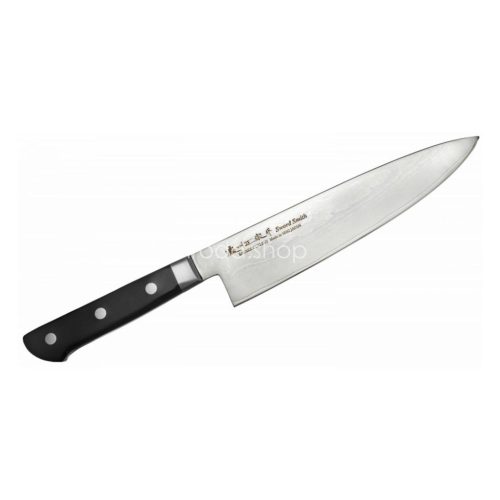Satake 805-544 Daichi Gyuto (Séf) japán damaszk konyhakés, 20 cm-es penge hossz, damaszk acél, pakka fa markolat