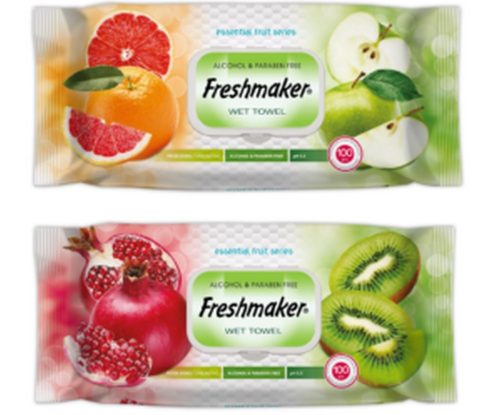Freshmaker FRUIT nedves törlőkendő 100 lapos kupakos