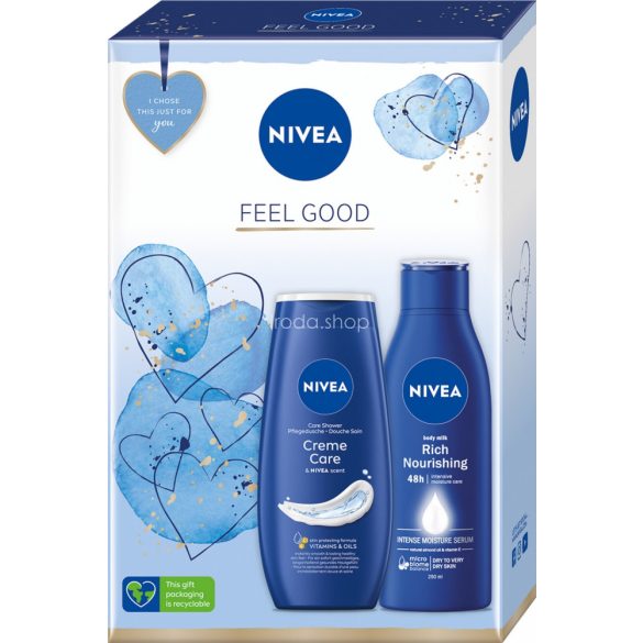NIVEA Feel Good ajándékcsomag (Creme Care tusfürdő&testápoló)