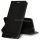 Huawei P40, Oldalra nyíló tok, stand, textil minta, BookCover, fekete