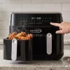 HAUSER AF-2450 air fryer, forrólevegős fritőz, max. 1750 W, 2 x 4,5 liter kapacitás, max. 200 ℃, digitális kijelző, időzítő, fekete színű