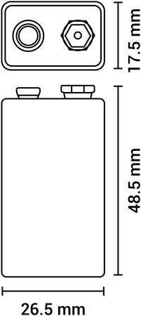 Elem, 9V, 1 db, féltartós (szén-cink), zsugor, AGFAPHOTO "Heavy Duty"