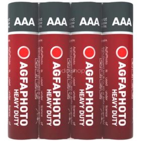   Elem, AAA, 4 db, féltartós (szén-cink), zsugor, AGFAPHOTO "Heavy Duty"