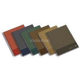   Spirálfüzet, A5, kockás, 100 lap, keményfedeles, AMBAR "Kraft", vegyes színek