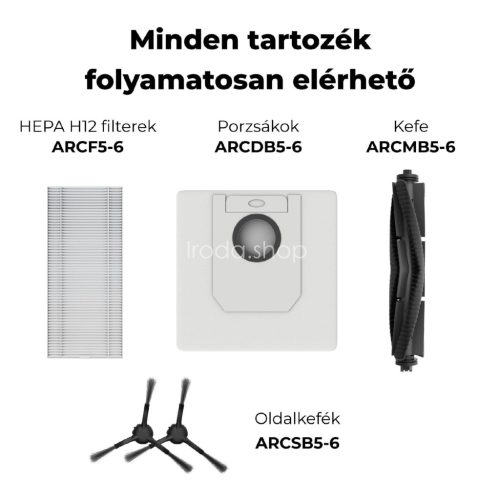 AENO ARC0005S RC5S robotporszívó, 4000 Pa szívóteljesítmény, 2 in 1 portartály, 20 érzékelő és LiDAR, 4 takarítási mód, nedves és száraz tisztítás
