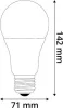LED izzó, E27, gömb, A70, 16W, 1901lm, 3000K, AVIDE