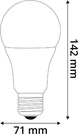 LED izzó, E27, gömb, A70, 16W, 1901lm, 4000K, AVIDE