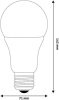 LED izzó, E27, gömb, A70, 16W, 1901lm, 6400K, AVIDE
