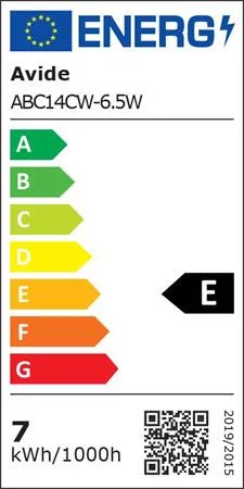 LED izzó, E14, gyertya, 6,5W, 806lm, 6400K, AVIDE