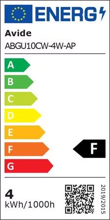 LED izzó, GU10 spot, 4W, 345lm, 6400K, AVIDE