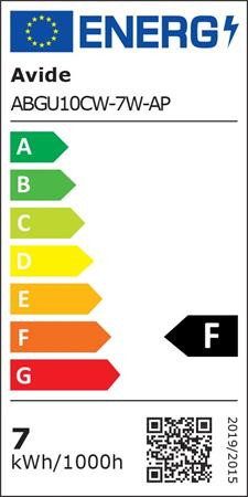 LED izzó, GU10 spot, 7W, 630lm, 6400K, AVIDE