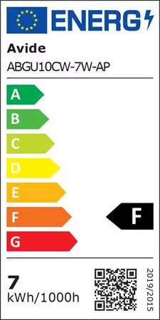 LED izzó, GU10 spot, 7W, 630lm, 6400K, AVIDE