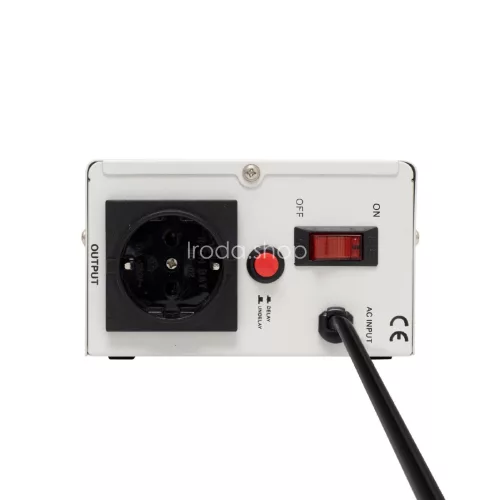 HOME AVR500S feszültségstabilizátor, 500VA, automatikus működés, vékony kivitel, falra szerelhető, színes digitális kijelző, teljeskörű meghibásodás elleni védelem