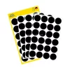Etikett, 18 mm, kör, AVERY ZWECKFORM, fekete, 96 etikett/csomag