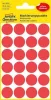 Etikett, 18 mm, kör, AVERY ZWECKFORM, piros, 96 etikett/csomag