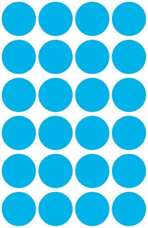 Etikett, 18 mm, kör, AVERY ZWECKFORM, kék, 96 etikett/csomag