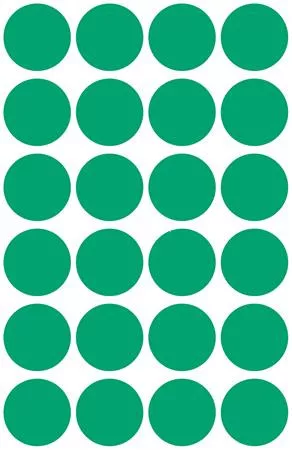 Etikett, 18 mm, kör, AVERY ZWECKFORM, zöld, 96 etikett/csomag