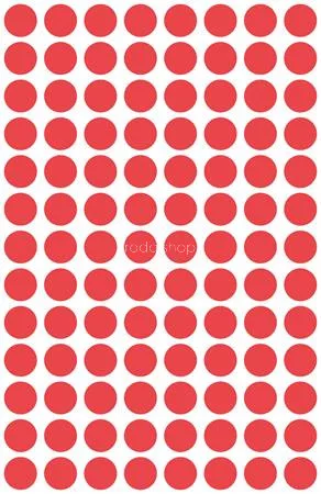 Etikett, 8 mm, kör, AVERY ZWECKFORM, piros, 416 etikett/csomag