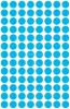 Etikett, 8 mm, kör, AVERY ZWECKFORM, kék, 416 etikett/csomag