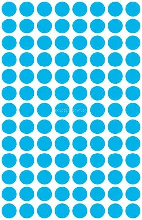 Etikett, 8 mm, kör, AVERY ZWECKFORM, kék, 416 etikett/csomag