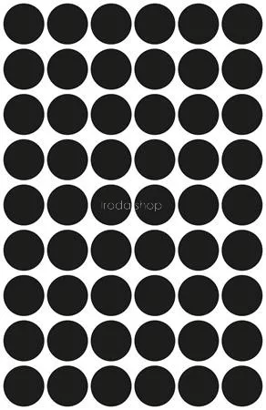 Etikett, 12 mm, kör, AVERY ZWECKFORM, fekete, 270 etikett/csomag