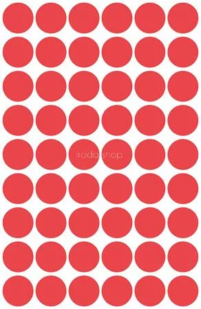 Etikett, 12 mm, kör, AVERY ZWECKFORM, piros, 270 etikett/csomag