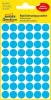 Etikett, 12 mm, kör, AVERY ZWECKFORM, kék, 270 etikett/csomag