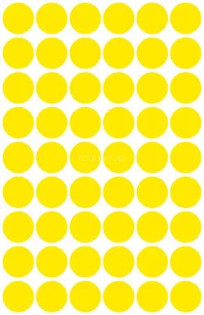 Etikett, 12 mm, kör, AVERY ZWECKFORM, sárga, 270 etikett/csomag