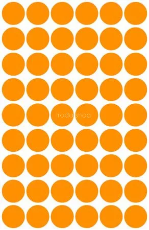 Etikett, 12 mm, kör, AVERY ZWECKFORM, neon narancs, 270 etikett/csomag