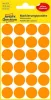 Etikett, 18 mm, kör, AVERY ZWECKFORM, neon narancs, 96 etikett/csomag
