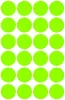 Etikett, 18 mm, kör, AVERY ZWECKFORM, neon zöld, 96 etikett/csomag