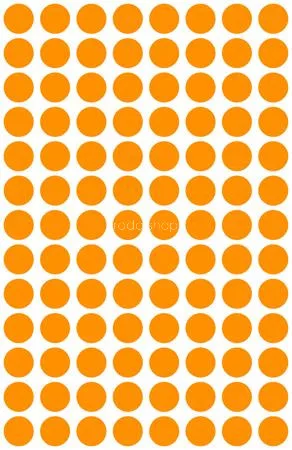 Etikett, 8 mm, kör, AVERY ZWECKFORM, neon narancs, 416 etikett/csomag