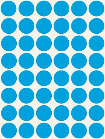 Etikett, 18 mm, kör, AVERY ZWECKFORM, kék, 1056 etikett/csomag