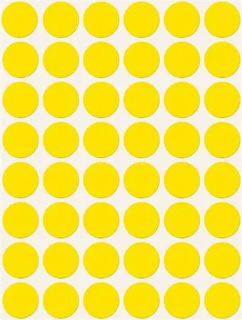 Etikett, 18 mm, kör, AVERY ZWECKFORM, sárga, 1056 etikett/csomag