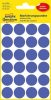 Etikett, 18 mm, kör, eltávolítható, AVERY ZWECKFORM, indigókék, 96 etikett/csomag