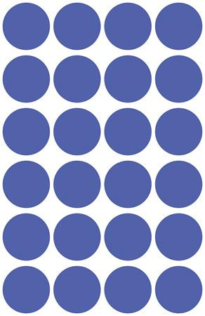 Etikett, 18 mm, kör, eltávolítható, AVERY ZWECKFORM, indigókék, 96 etikett/csomag