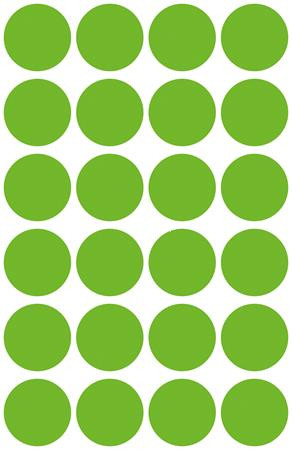 Etikett, 18 mm, kör, eltávolítható, AVERY ZWECKFORM, fűzöld, 96 etikett/csomag