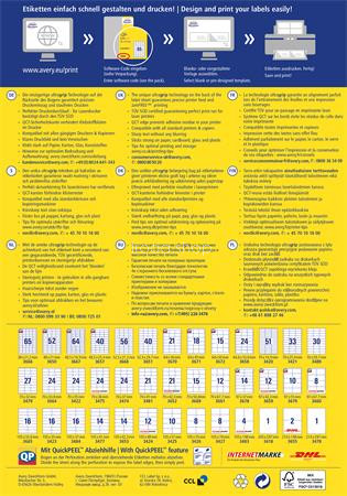 Etikett, univerzális, 52,5x29,7 mm, AVERY ZWECKFORM, 4000 etikett/csomag