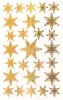 Matrica,  1 ív, 76x120 mm, AVERY ZWECKFORM, "Z-Design No.52252", arany csillagok