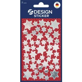   Matrica,  2 ív, 76x120 mm, AVERY ZWECKFORM, "Z-Design No.52812", ezüst csillagok
