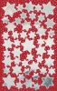 Matrica,  2 ív, 76x120 mm, AVERY ZWECKFORM, "Z-Design No.52812", ezüst csillagok