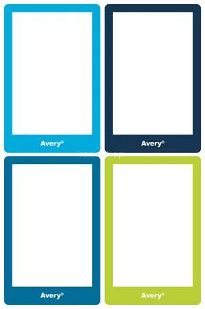 Füzetcímke, 68x46 mm, kézzel írható, AVERY ZWECKFORM, színes, 8 címke/csomag